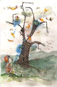 Dennise's colour ink illustration